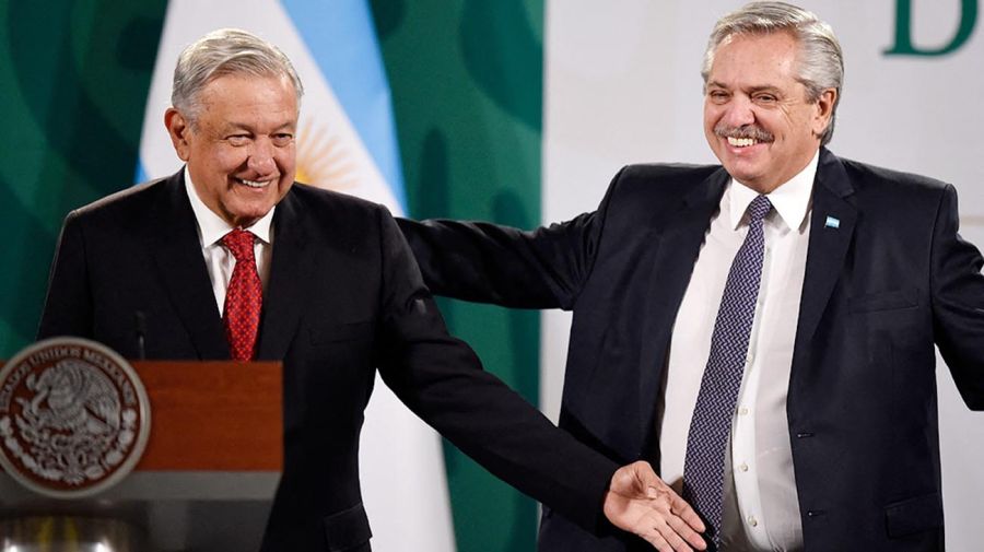 Alberto con el presidente de Mexico López Obrador 20210916