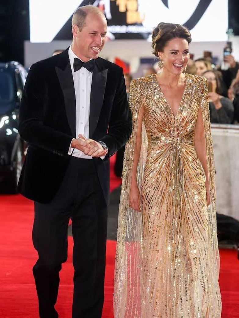 Kate Middleton y su vestido dorado de lentejuelas