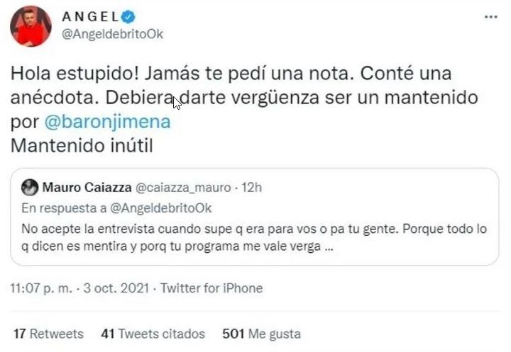 Ángel de Brito, lapidario con Mauro Caiazza: 