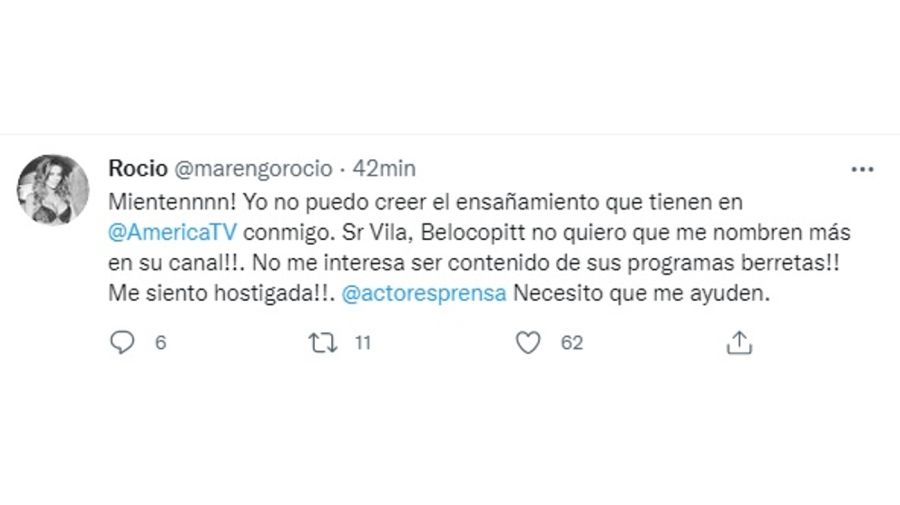 Rocío Marengo Tuit 1007