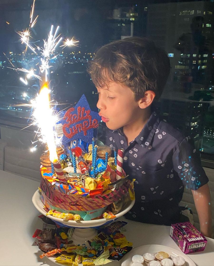 El álbum de fotos del íntimo cumpleaños de Benicio Vicuña, el hijo de Pampita y Benjamín