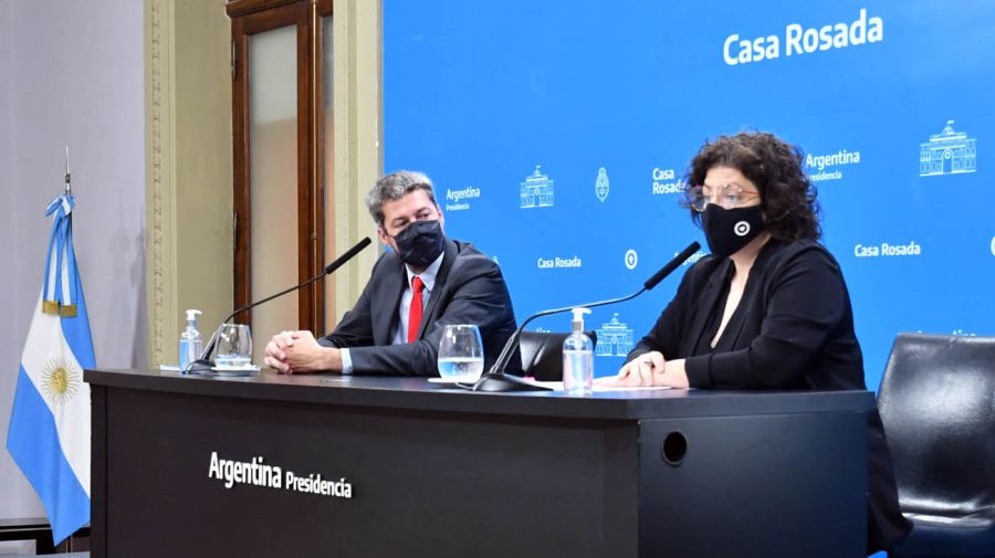 Conferencia de prensa de Carla Vizzotti y Matías Lamens 20211026