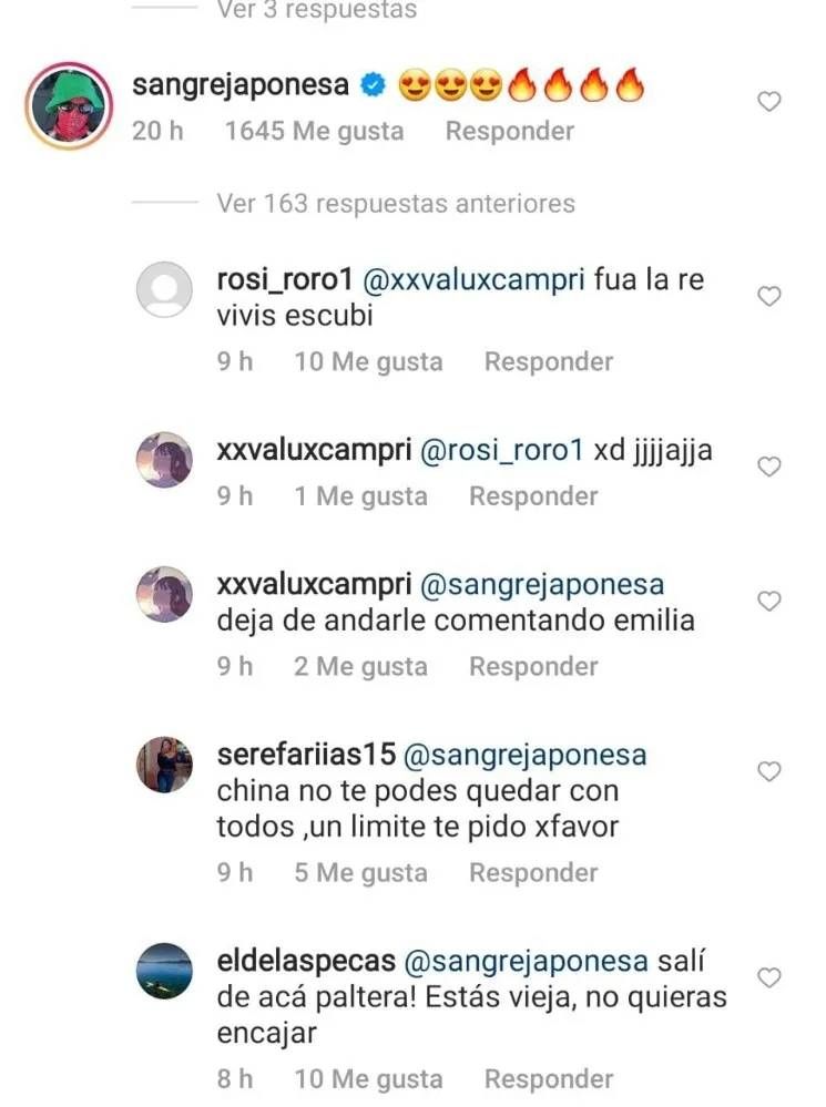 La China Suárez comentó una foto de Emilia Mernes y sus seguidores la criticaron