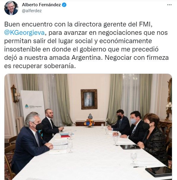 Tuit Alberto Fernández