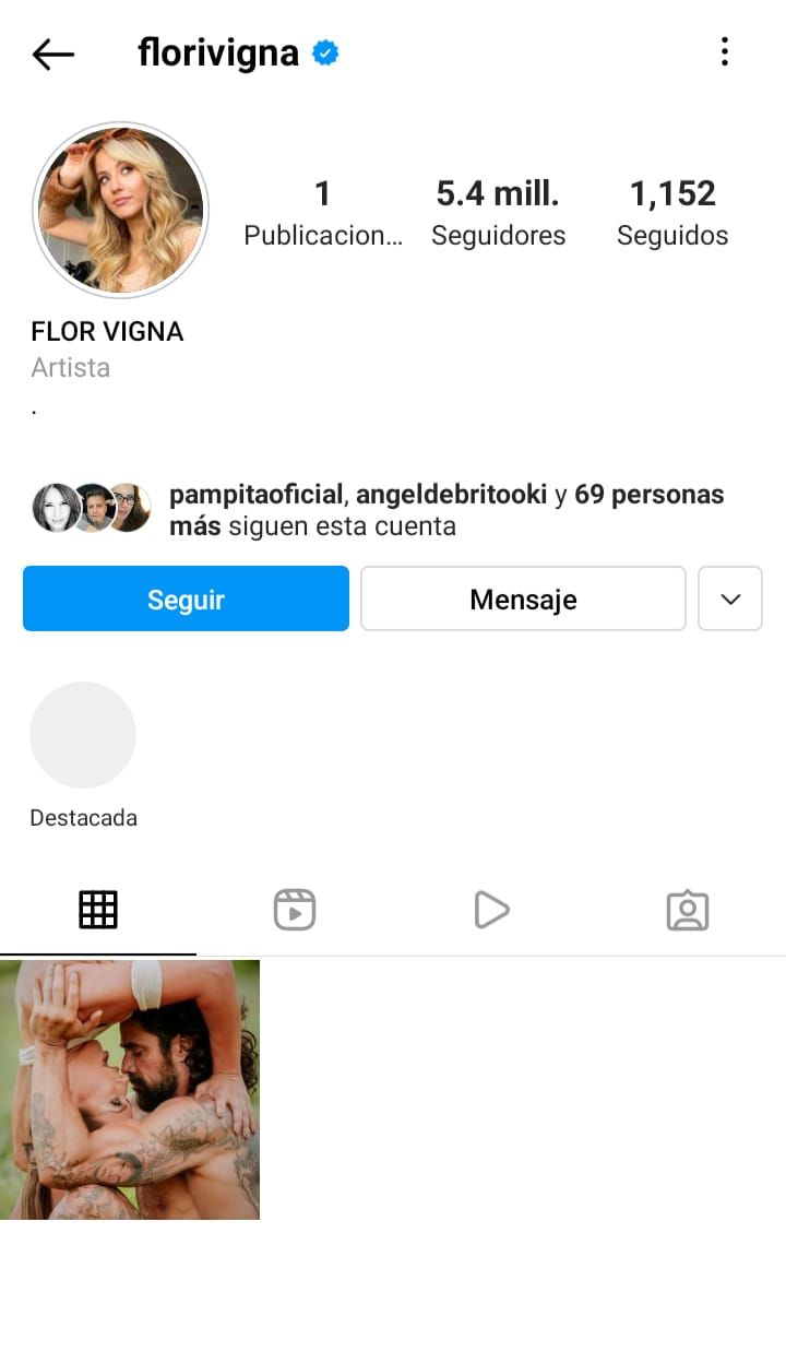 Flor Vigna cambió su perfil en redes y sorprendió con una llamativa foto