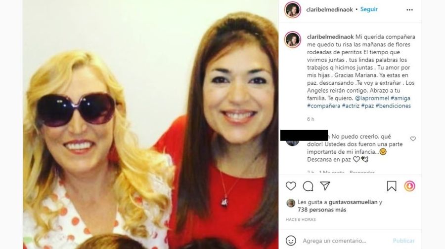 Claribel Medina mensaje muerte Mariana Prommel
