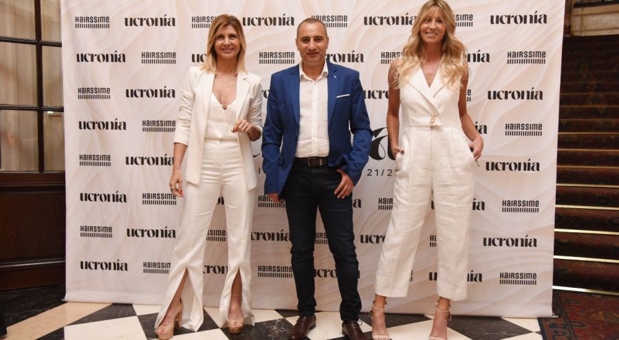 Gabo Martirosyan, Presidente de la firma, con Soledad Solaro y Debora Plager. 