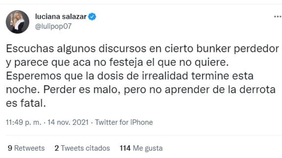 Luciana Salazar bomba elecciones 2011 Frente de Todos