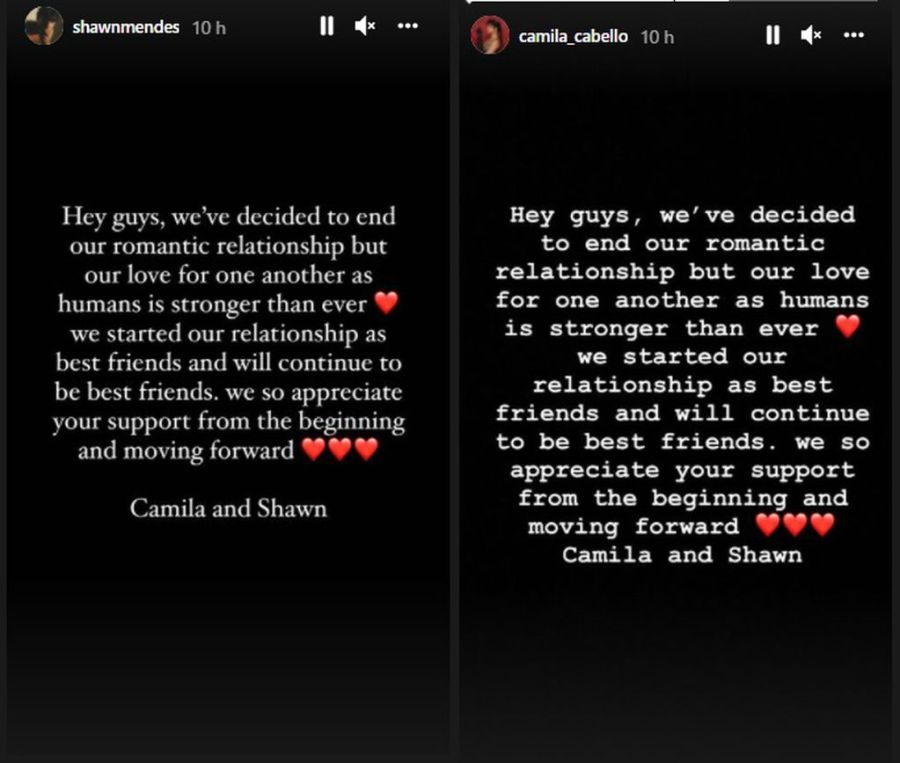 Camila Cabello y Shawn Mendes se separan tras dos años de intensa relación
