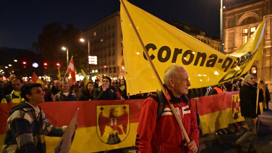protestas en Austria, Alemania contra las restricciones por el covid-19 20211122
