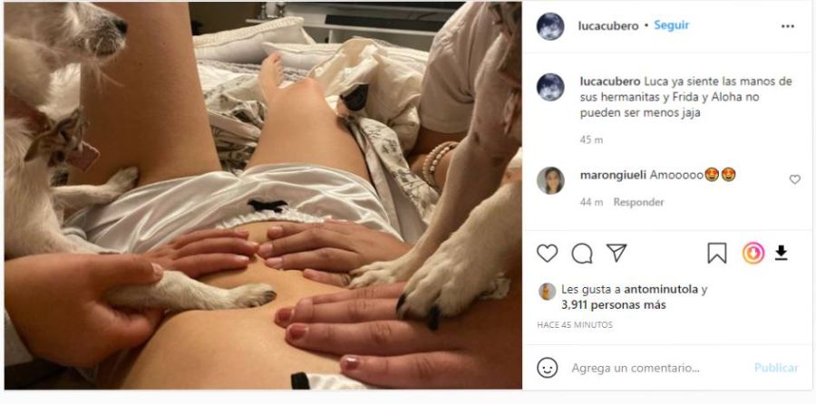 Luca, el hijo que esperan Mica Viciconte y Fabián Cubero, ya tiene su propia cuenta de Instagram