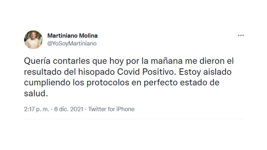Martiniano Molina Covid-19