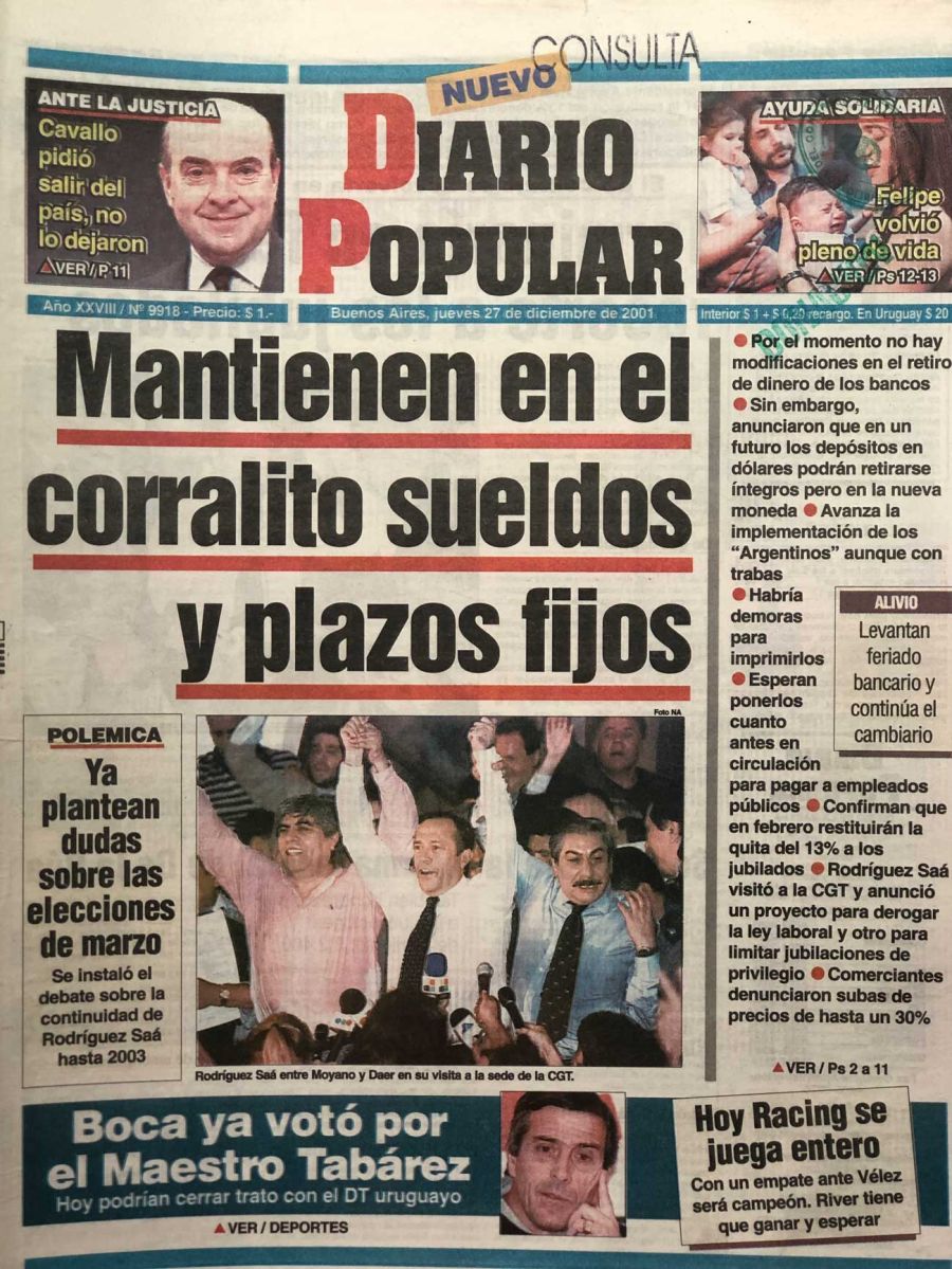  diarios de 27/12/2001 20211227