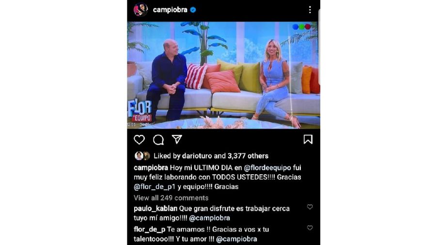 Martín Campi posteo instagram 