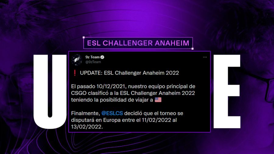 ESL Challenger Anaheim cambió el nombre y se jugará online en febrero