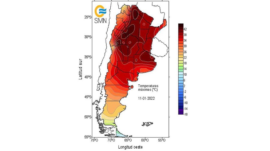 Mapa climatico Argentina 20220112