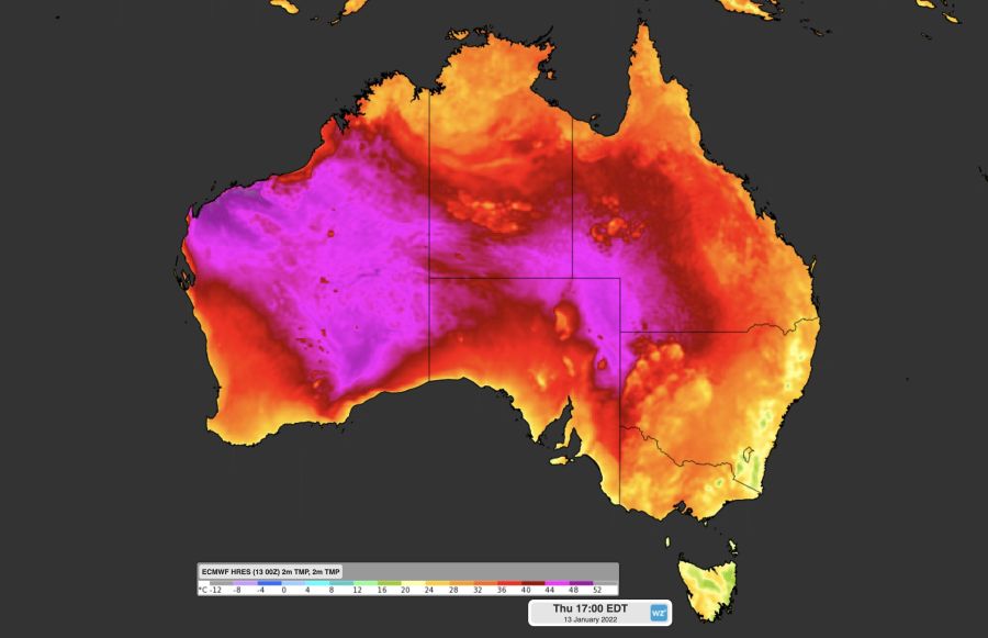 Ola de calor en Australia 20220114