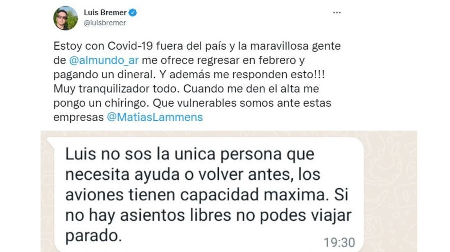 Luis Bremer tuit polemica
