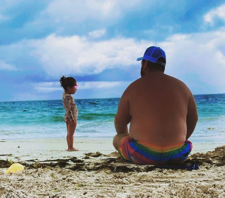 Barassi de vacaciones con su esposa y su hija en el caribe mexicano