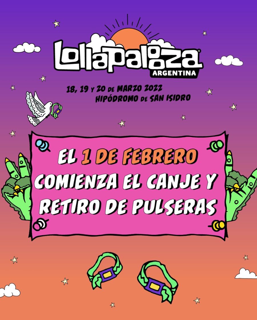 Lollapalooza 2022: comienza el canje y retiro de pulseras 