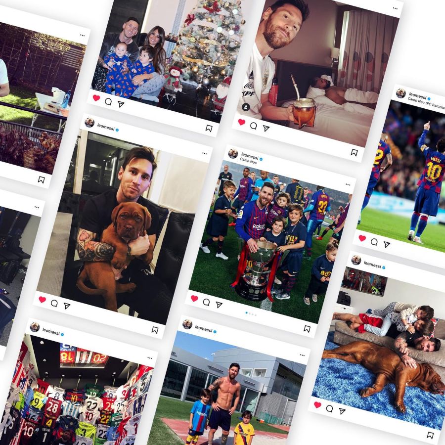 Messi celebró los 300 millones en Instagram con fotos de Anto Roccuzzo y su familia