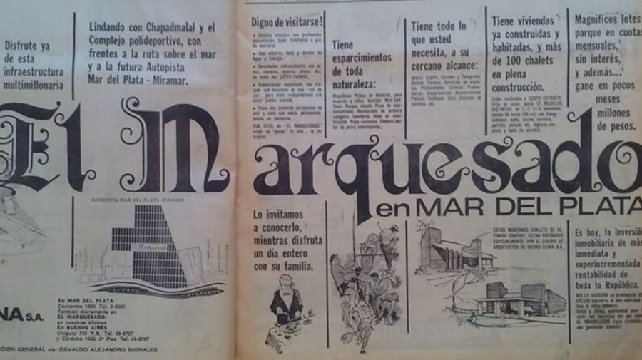 Inauguration of the Marquesado.  La Capital newspaper dated 01/05/1975.