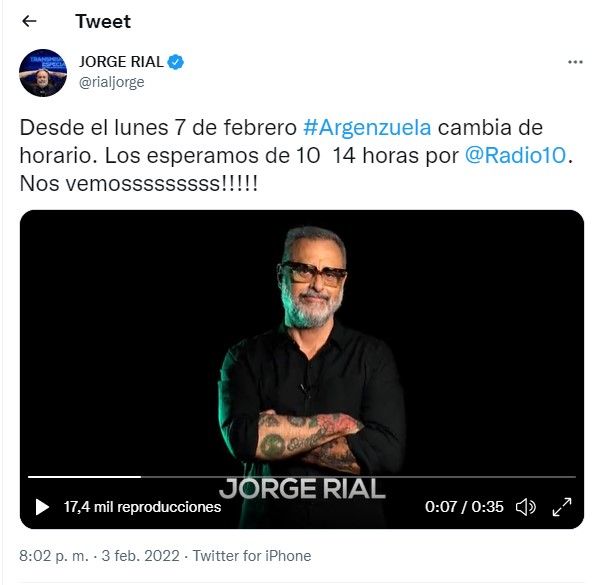 Jorge Rial sorprendió con un anuncio en medio de los rumores de crisis con Romina Pereiro