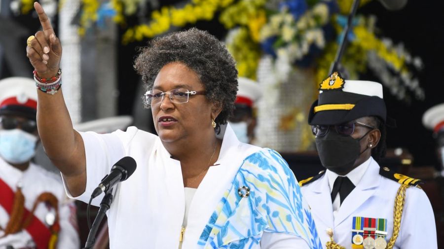  Mia Mottley, primera ministra de Barbados 20220208
