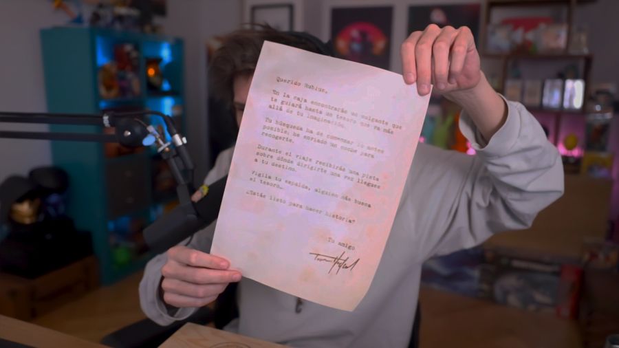 Rubius recibió una carta de Tom Holland y la leyó en vivo para sus seguidores