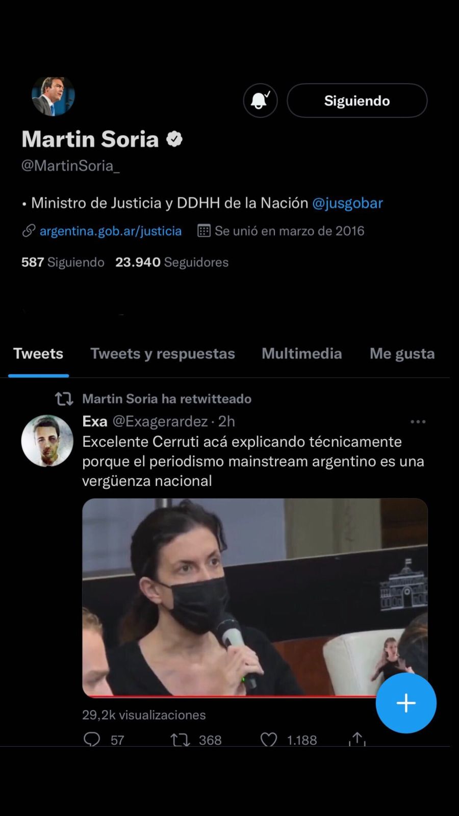 Martín Soria retweet