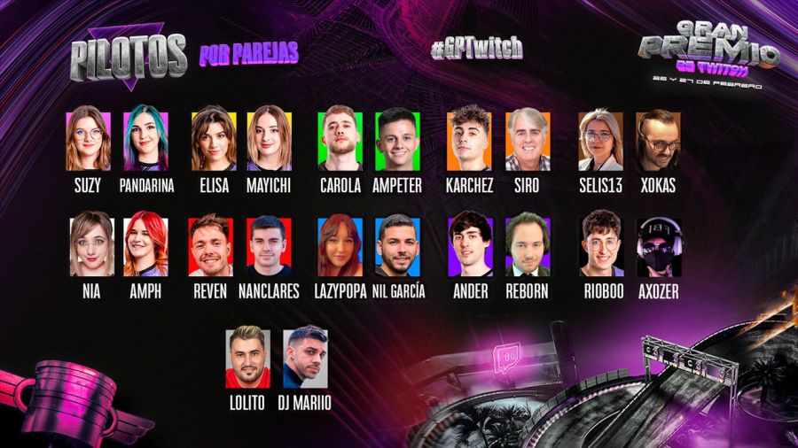Se confirmaron los 22 streamers que participarán en el Gran Premio de Twitch de Ibai