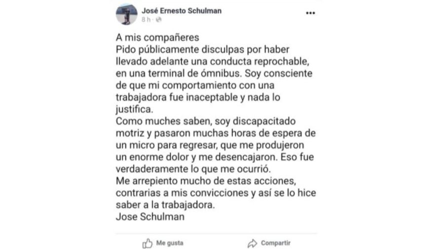 Comunicado Jose Schulman