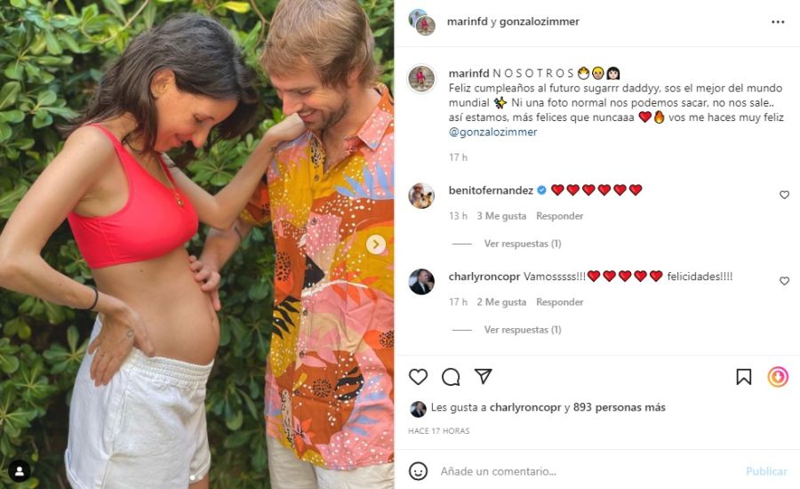 Benito Fernández va a ser abuelo, su hija, Marina, está embarazada