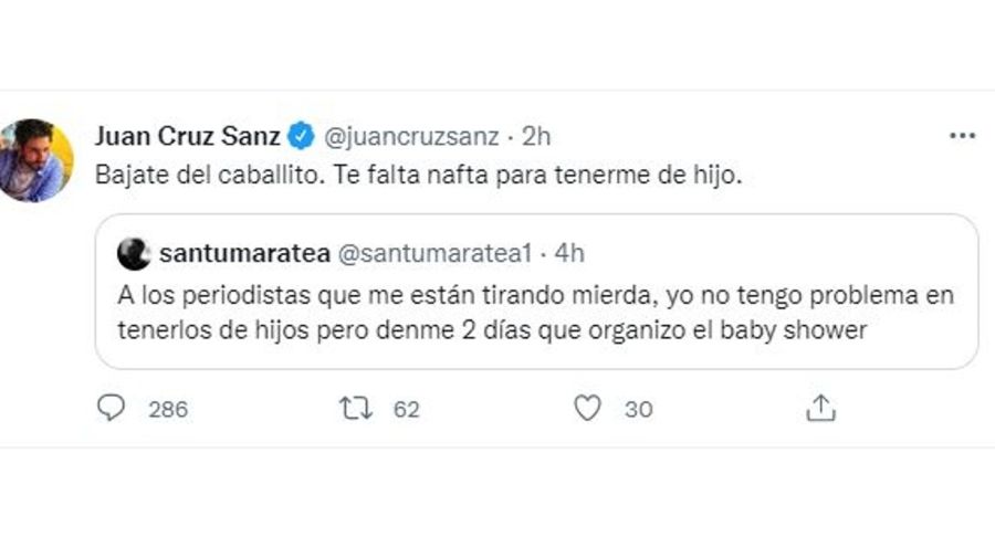 Juan Cruz Sanz contra Santi Maratea