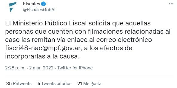 Mensaje del Ministerio Público Fiscal 20220302