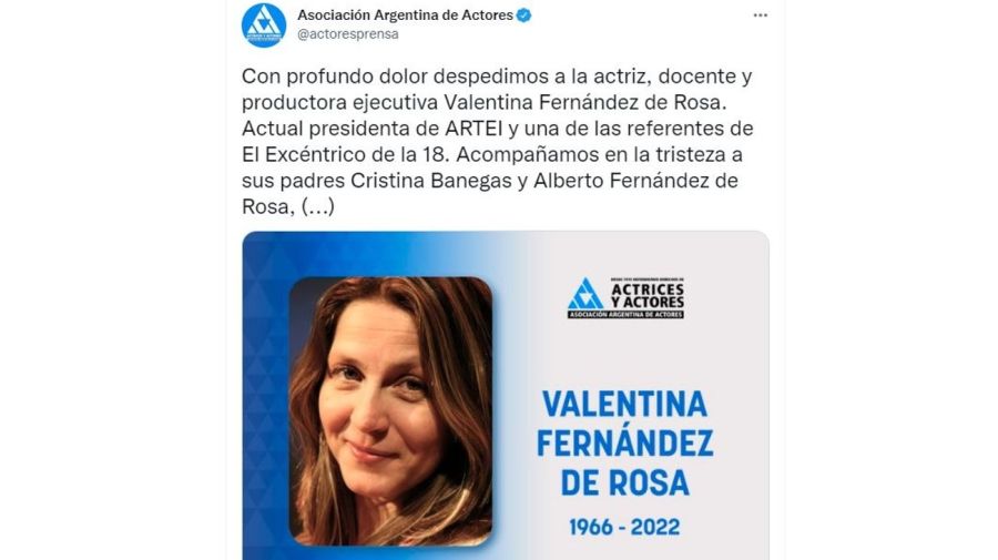 Muerte Valentina Fernandez de Rosa