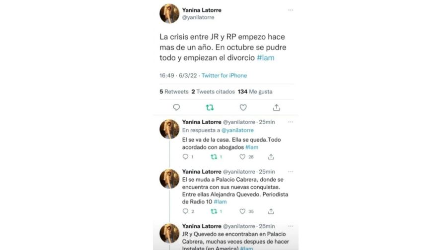 Yanina Latorre contra Rial