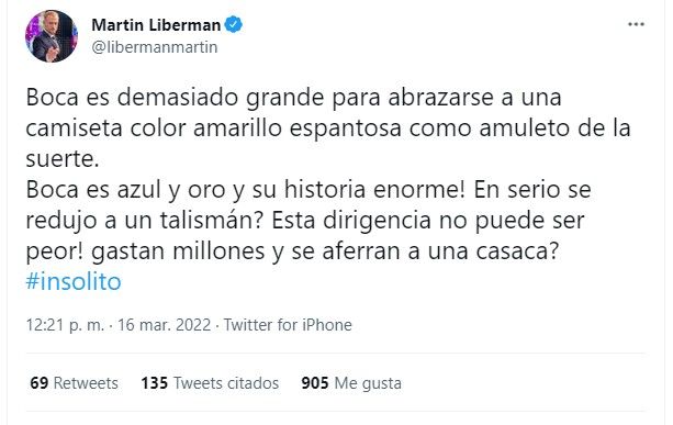 Liberman Twitter