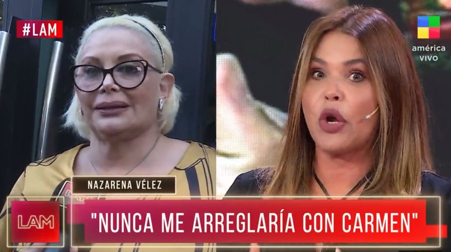 Nazarena Vélez: “Nunca me arreglaría con Carmen Barbieri”