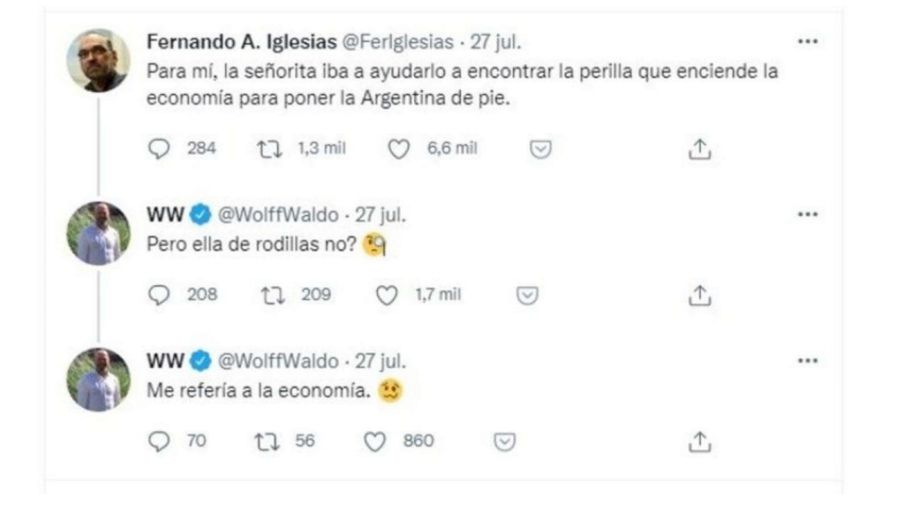 Waldo Wolff y Fernando Iglesias contra Flor Peña