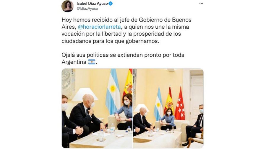  Reunión de Horacio Rodriguez Larreta y Díaz Ayuso 20220323