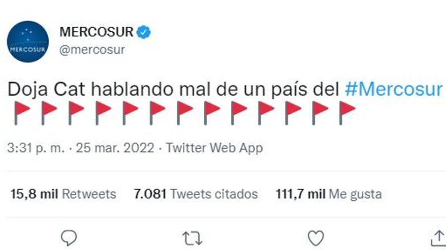 Mensaje Mercosur Doja Cat