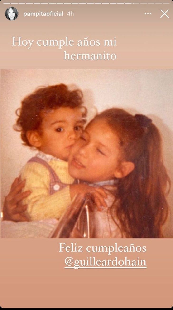 Pampita publicó una foto retro junto a su hermano en el día de su cumpleaños 