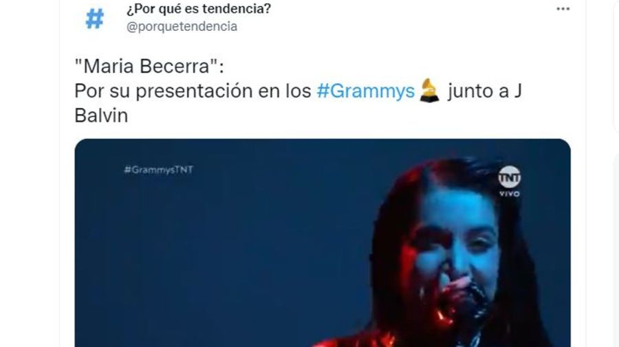 Maria Becerra en los Grammys