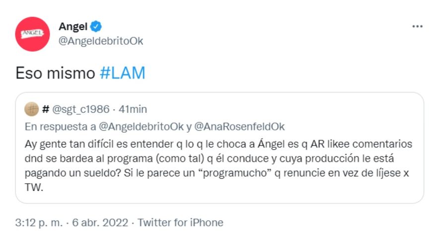 Ana Rosenfeld contra LAM