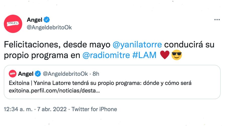 Yanina Latorre detalles de su programa de radio