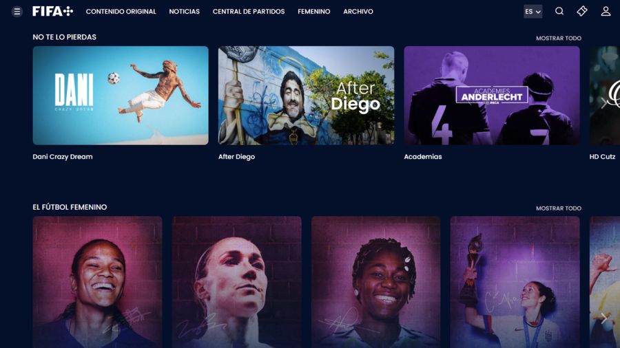 La FIFA lanzó su propia plataforma de entretenimiento futbolístico gratuito