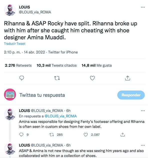 Rihanna y A$AP se habrían separado por infidelidades