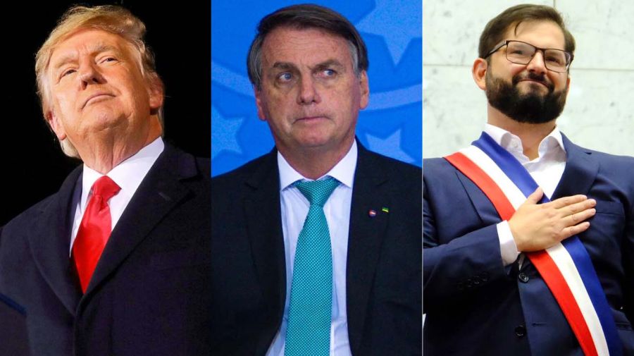 Trump, Bolsonaro, Boric 20220415