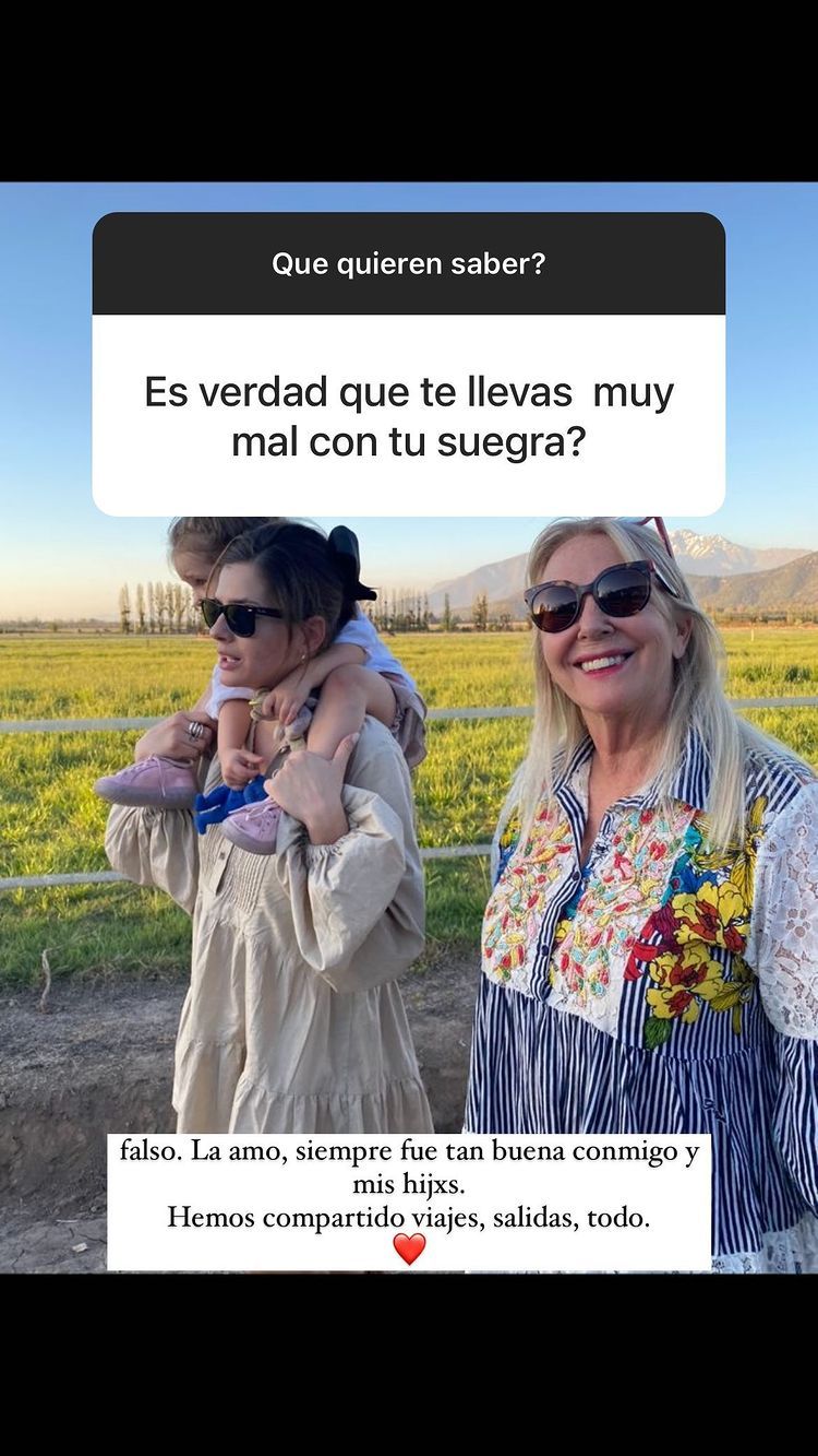 La China Suárez publicó una foto con la mamá de Benjamín Vicuña: 
